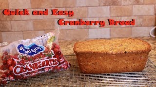 How to Make Delicious Cranberry BreadIts Quick and Easy [upl. by Sinylg71]