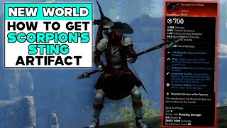 NEW WORLD How To Get The SCORPIONS STING ARTIFACT SPEAR  Artifact Quest Guide [upl. by Arraeic]