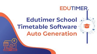 Edutimer school timetable software  AutoGeneration [upl. by Pierro]