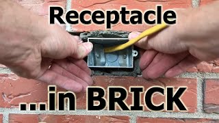 How to install a GFCI receptacle in a brick wall [upl. by Angus]