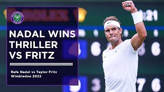 Rafael Nadal vs Taylor Fritz  Wimbledon 2022  Extended Highlights [upl. by Meldon]