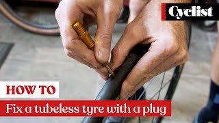 How to repair a tubeless tyre with a plug Pro tips for fast and messfree repairs on the go [upl. by Debbee]