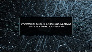 Cybersecurity Basics Acronyms or abbreviation part 1 in telugu cybersecurity securityanalyst soc [upl. by Leroj]