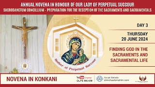 DAY 3 KONKANI  OUR LADY OF PERPETUAL SUCCOUR NOVENA 2024 [upl. by Enylrac]