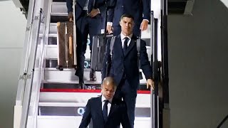 Cristiano Ronaldo arrives in Qatar  Portugal squad arrive in Doha ahead of the 2022 FIFA World Cup [upl. by Schuler]