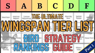 The Ultimate Wingspan Tier List Early Game Strategy Guide amp Bird Rankings  Part 1 [upl. by Adnohser]