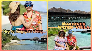 Maldives Water Villa ❤️😎  Vlog By Singapore Ebong vlog family maldives [upl. by Anemolif]