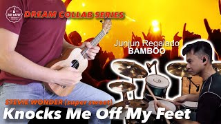 Knocks me off my feet Stevie Wonder Instrumental Guitar Trio Collab karaoke cover w lyrics [upl. by Oyam285]