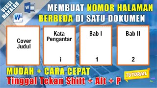 Membuat Nomor Halaman Berbeda dalam Satu Dokumen di Microsoft Word  Cara Simpel [upl. by Lukas]