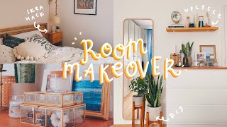 the cosiest bedroom makeover ✨  aesthetic  functional diy [upl. by Salta]