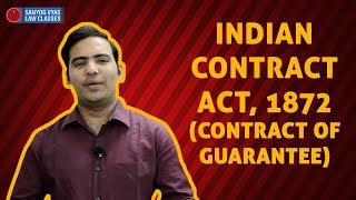 Indian Contract Act 1872 Contract of Guarantee  With Advocate Sanyog Vyas  Law Lectures [upl. by Mayhew]