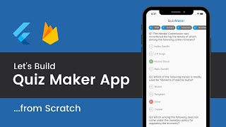 Build a Quiz Maker App with Flutter amp Firebase  Flutter Tutorial For Beginners [upl. by Cacka]