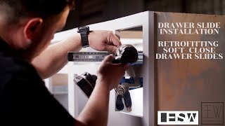 Drawer Slide Installation Retrofitting Soft Close Drawer Slides [upl. by Gem787]