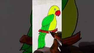 Easy parrot drawing  ishikapatelartandcraft youtube shorts art drawing art views  viwers 🦜🦜 [upl. by Allehcim]