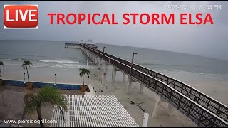 Florida Live Beach Cam on Fort Myers Beach Pier at Pierside Bar and Grill [upl. by Norre]