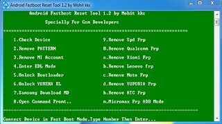 ANDROID FASTBOOT RESET TOOL 12quotSPD FRPMTK FRPXIAOMI FRP REMOVE TOOLSquot [upl. by Antonina]