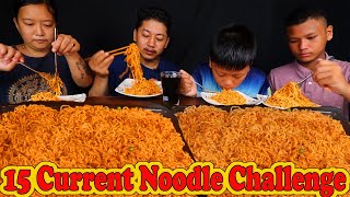 15 Spicy current noodles eating Challenge HimaliVlogs [upl. by Nahtanaj]