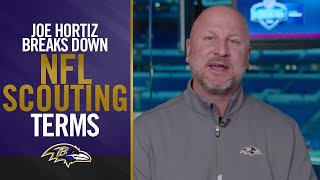 Joe Hortiz Breaks Down NFL Scouting Terms  Baltimore Ravens [upl. by Anuahsed]