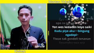 kisinan  mantan vokalis video karaoke duet bareng lirik cover smule [upl. by Eloc]