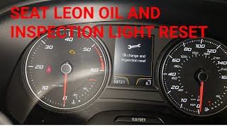 SEAT LEON OIL AND INSPECTION LIGHT RESET [upl. by Reube]