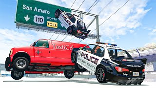 Police Car Chases 46  BeamNG DRIVE  SmashChan [upl. by Nivle]