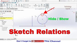 How to Enable Sketch Relations in SolidWorks [upl. by Ragland]