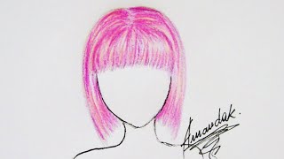 COMO DESENHAR FRANJA  HOW TO DRAW FRINGE  Amanda Karla [upl. by Eceinal457]