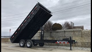 Ironbull 8x16 Deckover Dump Trailer 14000 GVW FOLD DOWN SIDES  DDP9616072 [upl. by Annaj]