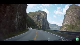 Auto trip on amazing Norwegian roads Forsand  Odda [upl. by Meli768]