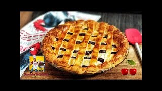 Easy Cherry Pie Recipe Dessert HomemadE [upl. by Ferren]