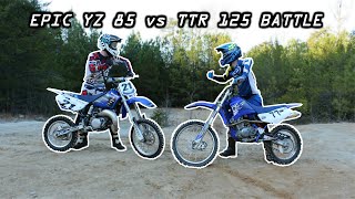 EPIC YZ 85 vs TTR 125 BATTLE [upl. by Tertia]