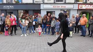 Shop Street Galway Ireland  Young Lady Irish Dancing [upl. by Ahsatak695]