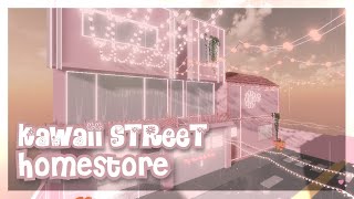 Roblox Studio  Kawaii Street Homestore  SpeedBuild [upl. by Yrocaj]