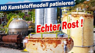 H0 Kunststoffmodelle vorbildnah altern  rosten  patinieren  mit echtem Rost  NOCH RostPatina [upl. by Assenyl377]