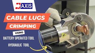 How to Crimp Cable Lugs Explained using Hydraulic amp Battery Operated Tool ✅ [upl. by Atal]