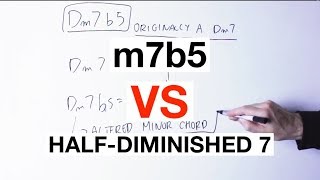 The Important DIFFERENCE Between m7b5 And HalfDiminished 7 Chords [upl. by Viridissa]