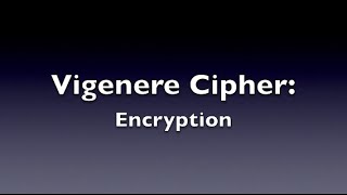 Vigenere Cipher  Encryption [upl. by Ztnahc265]