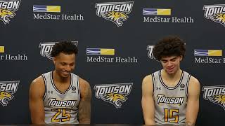 Full Press Conference Following Towson Mens Basketballs Victory Over Monmouth [upl. by Ciredec]