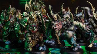 Speed painting Death Guard Plague Marines and Poxwalkers [upl. by Adidnere265]