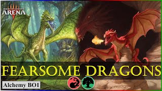 Gruul Dragons is awesome in Alchemy BO1  MTG Arena Ranked  25 Days of Gruul [upl. by Mikaela]