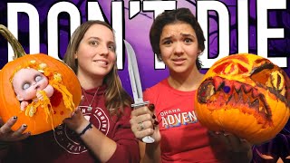 Halloween PUMPKIN CARVING CHALLENGE [upl. by Sinclare167]