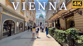 Vienna Austria  Summer Walking Tour 4K UHD [upl. by Turrell]