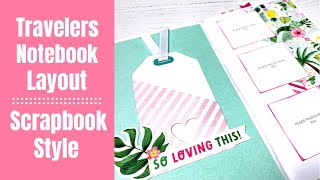 Scrapbooking Travelers Notebook Layouts [upl. by Ellehsyt695]