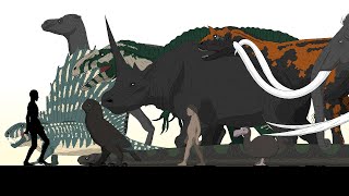 Size Comparison Prehistoric Animalsrandom Animated 2 [upl. by Nairam]