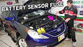 HYUNDAI SONATA BATTERY SENSOR FUSE LOCATION REPLACEMENT [upl. by Schach]