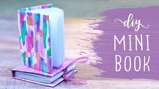 Mini Book Making Tutorial 📚 DIY Mini Hardback Book with Binding [upl. by Lesiram753]