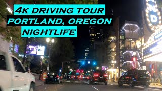 Portland Oregon  4k Night Driving  2024 [upl. by Beauchamp]