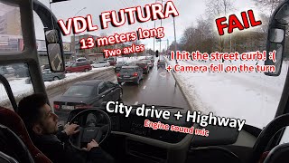 VDL Futura Bus Coach POV  Dash cam  City drive  Highway [upl. by Stromberg]