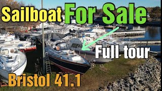 Sailboat for sale 1 Bristol 41 1 Full walk through and tour OnlySails Episode 1 [upl. by Billy]