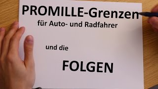 PROMILLEGrenzen für Auto und Radfahrer  und die Folgen [upl. by Lessig]